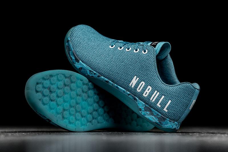 Turquoise Nobull Water Heather Men's Trainers | CA P1262J